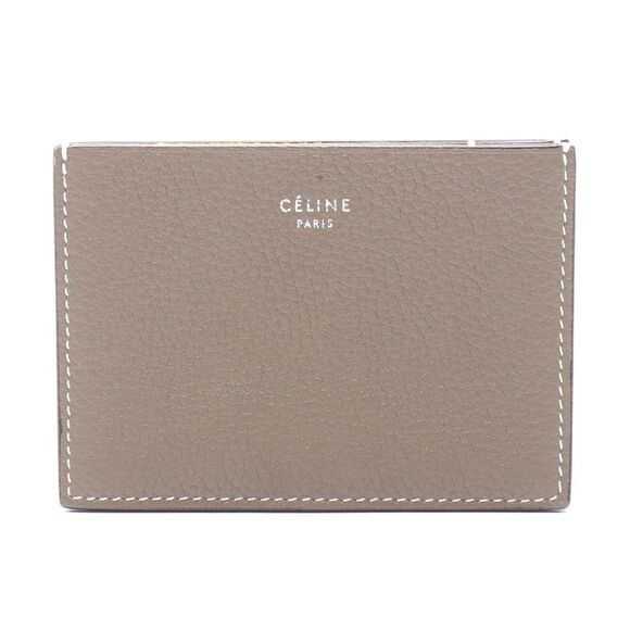 Celine Leather Card Case Gray - Picture 1 of 5